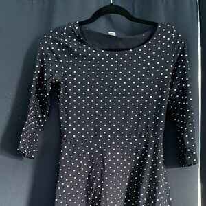 Old Navy XS fit-flare navy blue dress